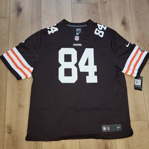 Men's Cleveland Browns Historic Logo Jordan Cameron Nike Brown Elite Jersey XXL